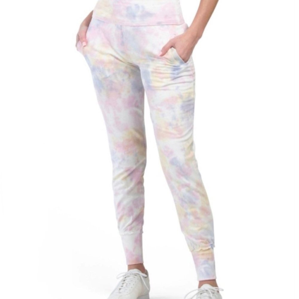 NWT Young Fabulous & Broke pastel tie dye jogger high waist sweatpants, S
